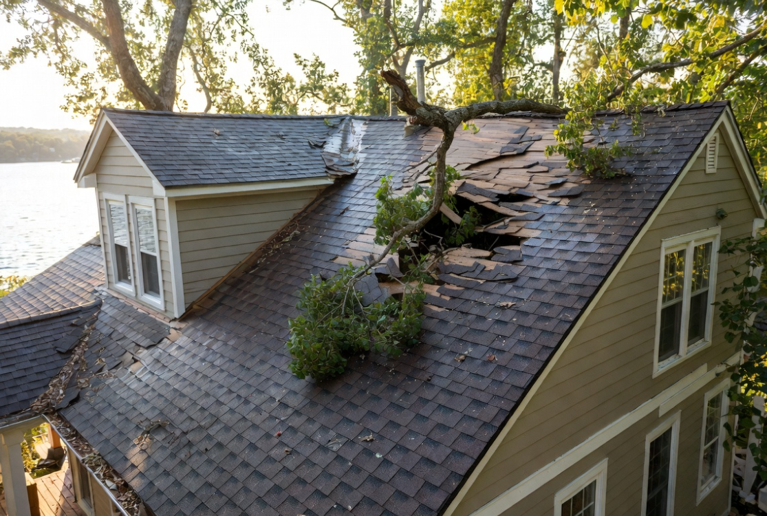 Storm damage roof repair and metal roof installation Kentucky