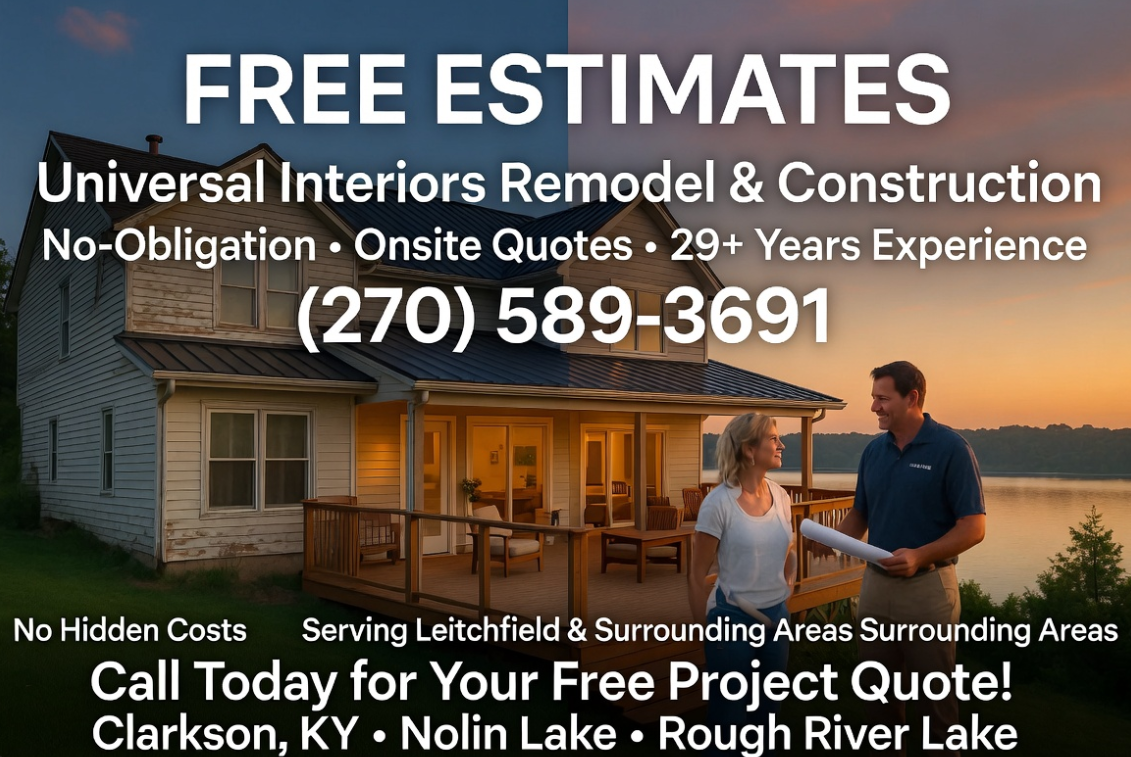 Universal Interiors Remodel contractor providing free estimates in Grayson County KY
