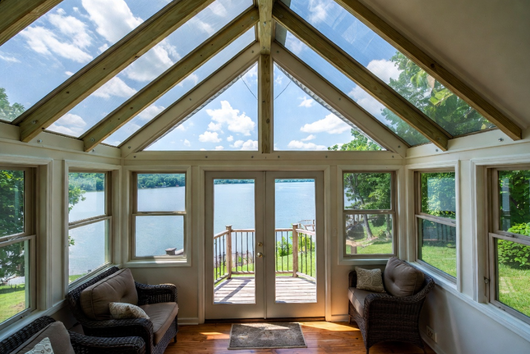 Sunroom addition at a Nolin Lake property in western Kentucky by Universal Interiors Remodel