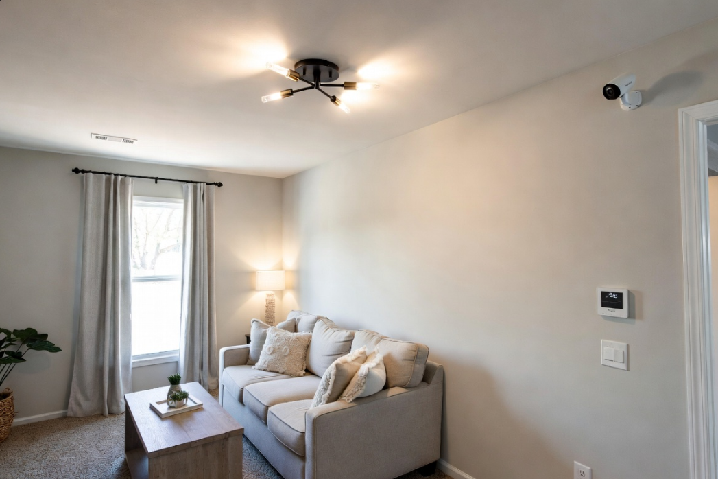 Smart home upgrade in a Grayson County, KY home — lighting, thermostat, and security by Universal Interiors